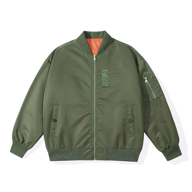Men's Lightweight Flight Bomber Jacket with Water-Repellent Shell and Contrast Lining Fashion Glam