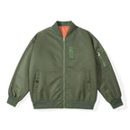 Men's Lightweight Flight Bomber Jacket with Water-Repellent Shell and Contrast Lining Fashion Glam