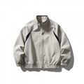 Unisex Boxy-Light Blouson Jacket in Tech Cotton Look with Raglan Sleeves, Zipper and Elastic Hem Fashion Glam
