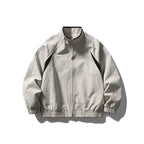 Unisex Boxy-Light Blouson Jacket in Tech Cotton Look with Raglan Sleeves, Zipper and Elastic Hem Fashion Glam