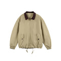 Men's Boxy Zip Transition Jacket made of durable canvas with contrasting knit collar, drawstring and flap pockets Fashion Glam