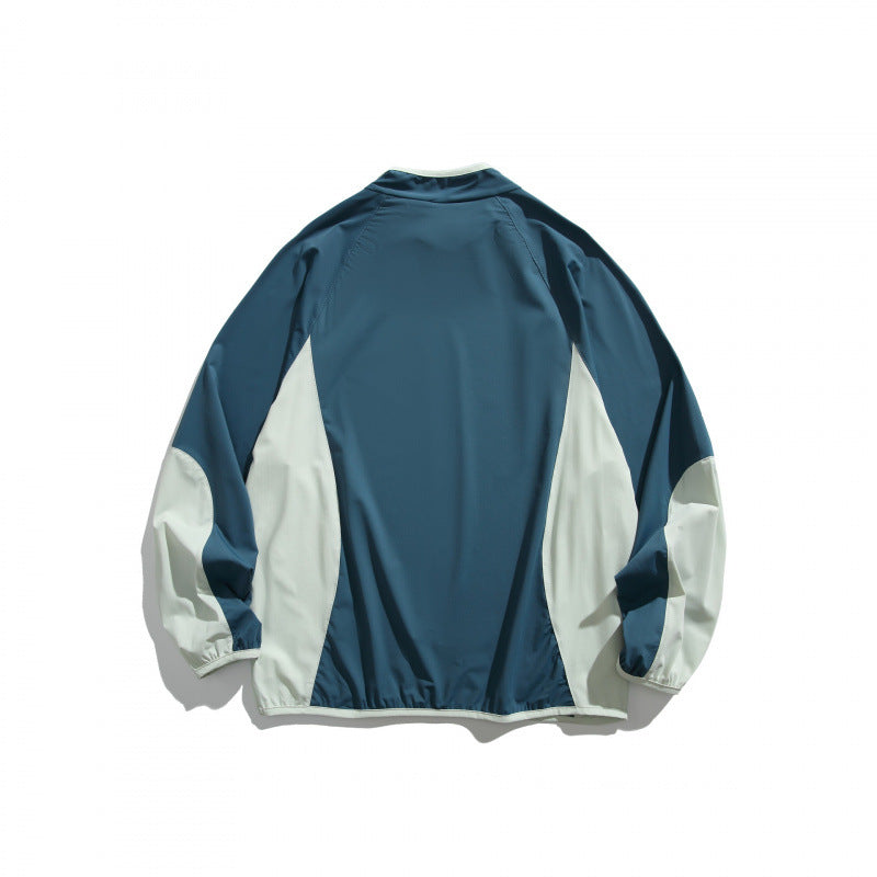 Unisex Wide cut windproof functional sweatshirt with contrast panels Fashion Glam