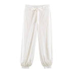 Women's soft satin joggers with drawstring waistband and elastic cuffs Fashion Glam