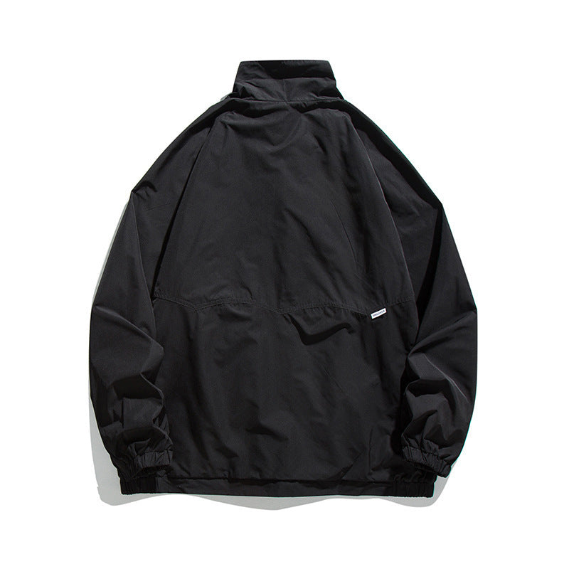 Men's Lightweight Oversized Field Jacket made of technical nylon with stand-up collar, concealed zipper, and flap pockets Fashion Glam