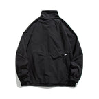 Men's Lightweight Oversized Field Jacket made of technical nylon with stand-up collar, concealed zipper, and flap pockets Fashion Glam