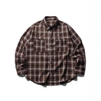 Men's Boxy Check Work Shirt made of soft flannel with double breast pockets Fashion Glam