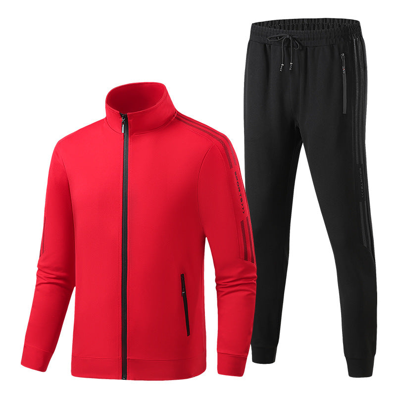 Men's functional training suit set with zip jacket and elastic jogging pants Fashion Glam