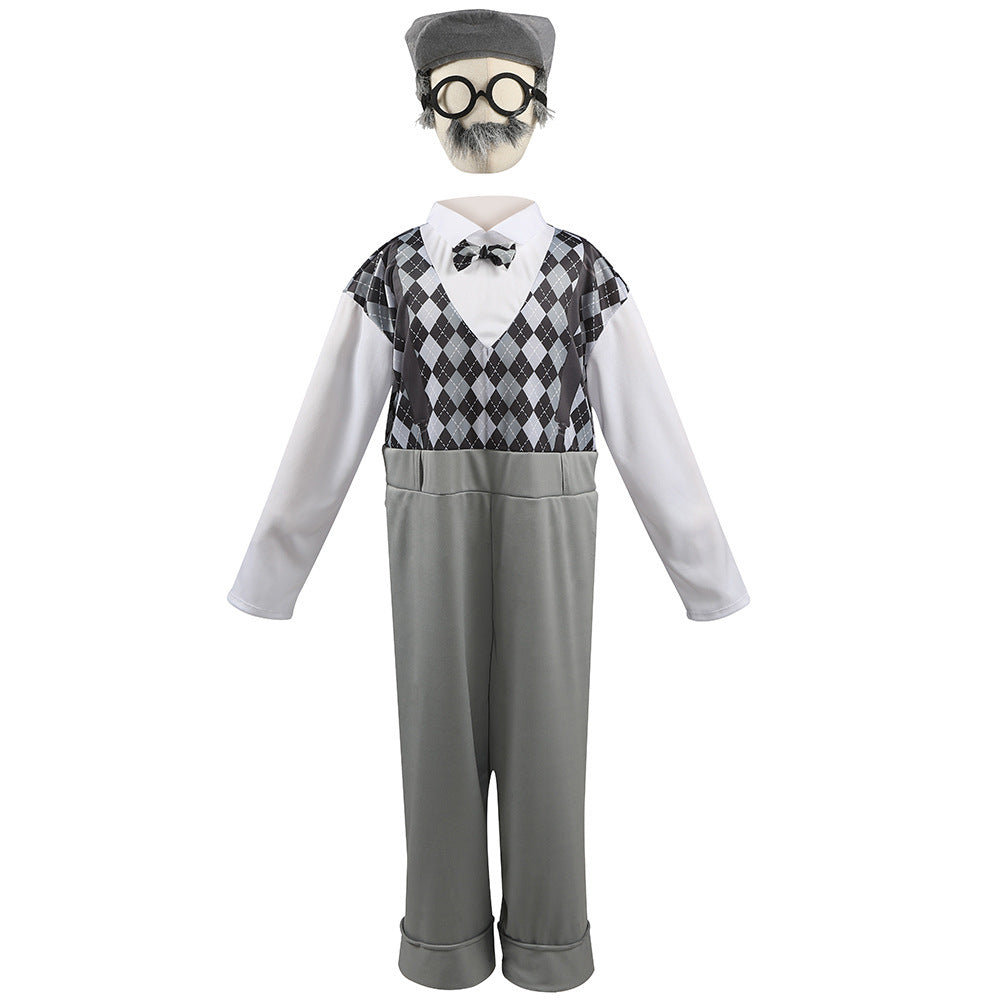 Men's carnival costume as a stylish grandfather with characteristic accessories Fashion Glam