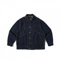 Unisex Boxy Denim Worker Jacket with Oversized Patch Round Pockets Fashion Glam