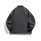 Unisex Oversize Utility-Field Jacket with patch pockets, contrast panels, and hidden zip placket Fashion Glam