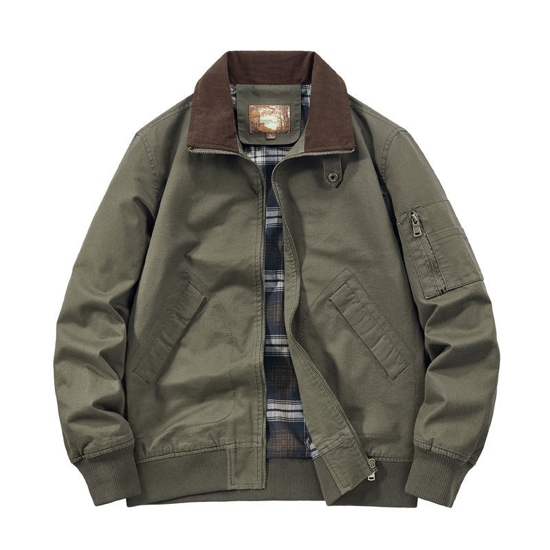 Men's Cord Collar Field Jacket Fashion Glam