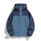 Men's Two-Tone Softshell Field Jacket with Hood, Windproof Outer Material and Minimalist Side Pockets Fashion Glam