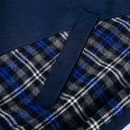 Men's lightly padded bomber jacket with check inserts and stand-up collar Fashion Glam
