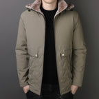 Men's Thermal Parka with Teddy Lining and Hood Fashion Glam
