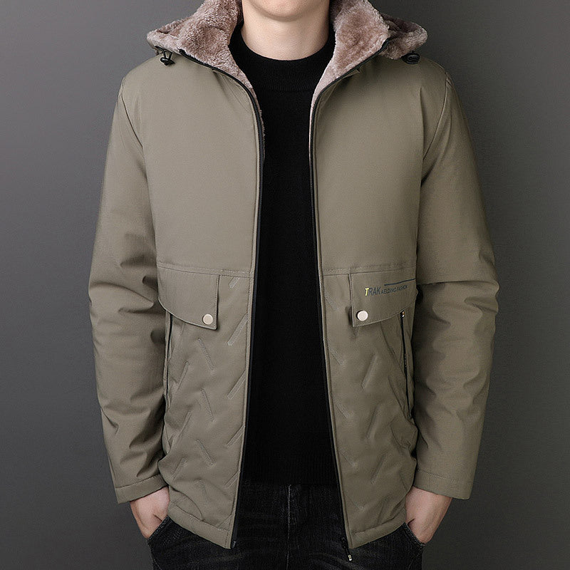 Men's Thermal Parka with Teddy Lining and Hood Fashion Glam