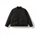 Unisex Boxy padded short jacket with stand-up collar and concealed snap button placket Fashion Glam
