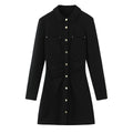 Ladies shirt dress with waist gathering and chest pockets Fashion Glam