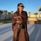 Ladies maxidress in oversized kaftan and shirt blouse style Fashion Glam