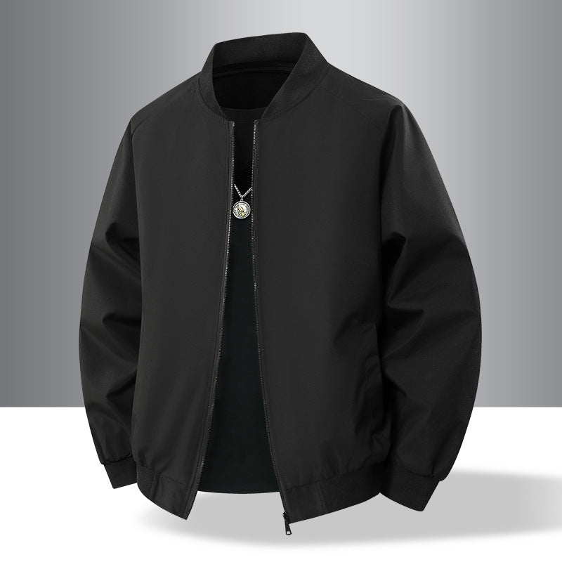Men's lightweight urban military bomber jacket with elastic waistband, zipper, and side pockets Fashion Glam