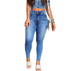 Women's high-waisted shaping skinny jeans with cargo pockets and super stretch denim Fashion Glam