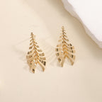 Women Hanging Earrings in Elegant Leaf Design Fashion Glam