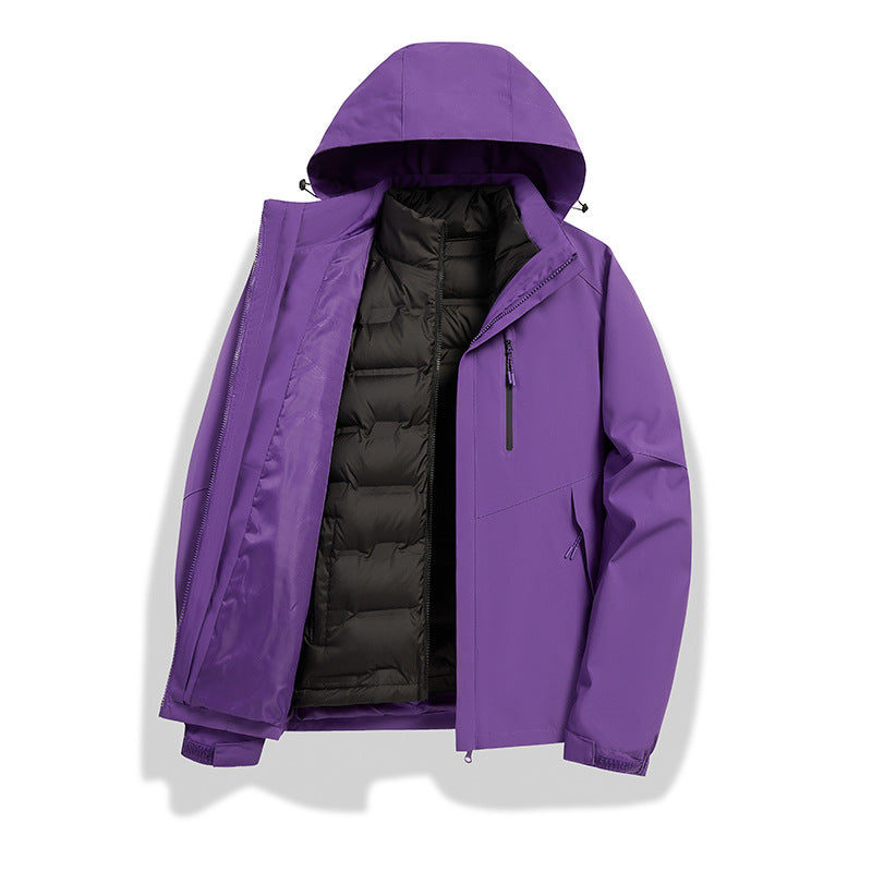 Men's Convertible Winter Jacket with Removable Quilted Lining Fashion Glam