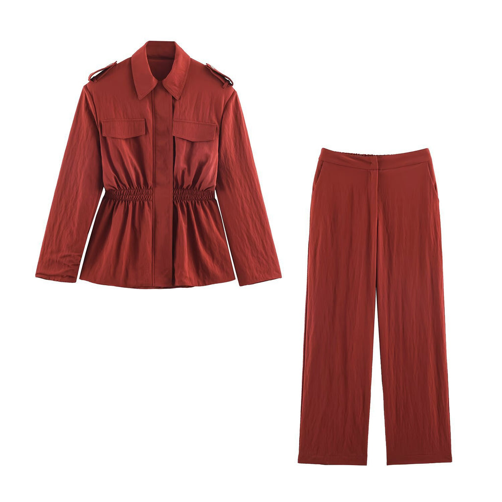 Women's Light High-Waist Palazzo Pants with Wide Legs and Side Pockets Fashion Glam