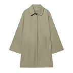 Women Wide-Cut Cape Coat with Concealed Button Placket and Patch Pockets Fashion Glam