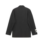 Unisex Boxy Oversized Blazer with Notch Lapel and Flap Pockets Fashion Glam