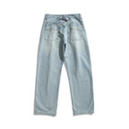 Men's Casual Straight Jeans with High Waist, Straight Leg and Stonewashed Finish Fashion Glam