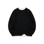 Unisex fine knit sweater with raglan seam and triangular hem adornment Fashion Glam