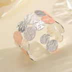 Ladies Open Bangle with Intricate Circle Design Fashion Glam