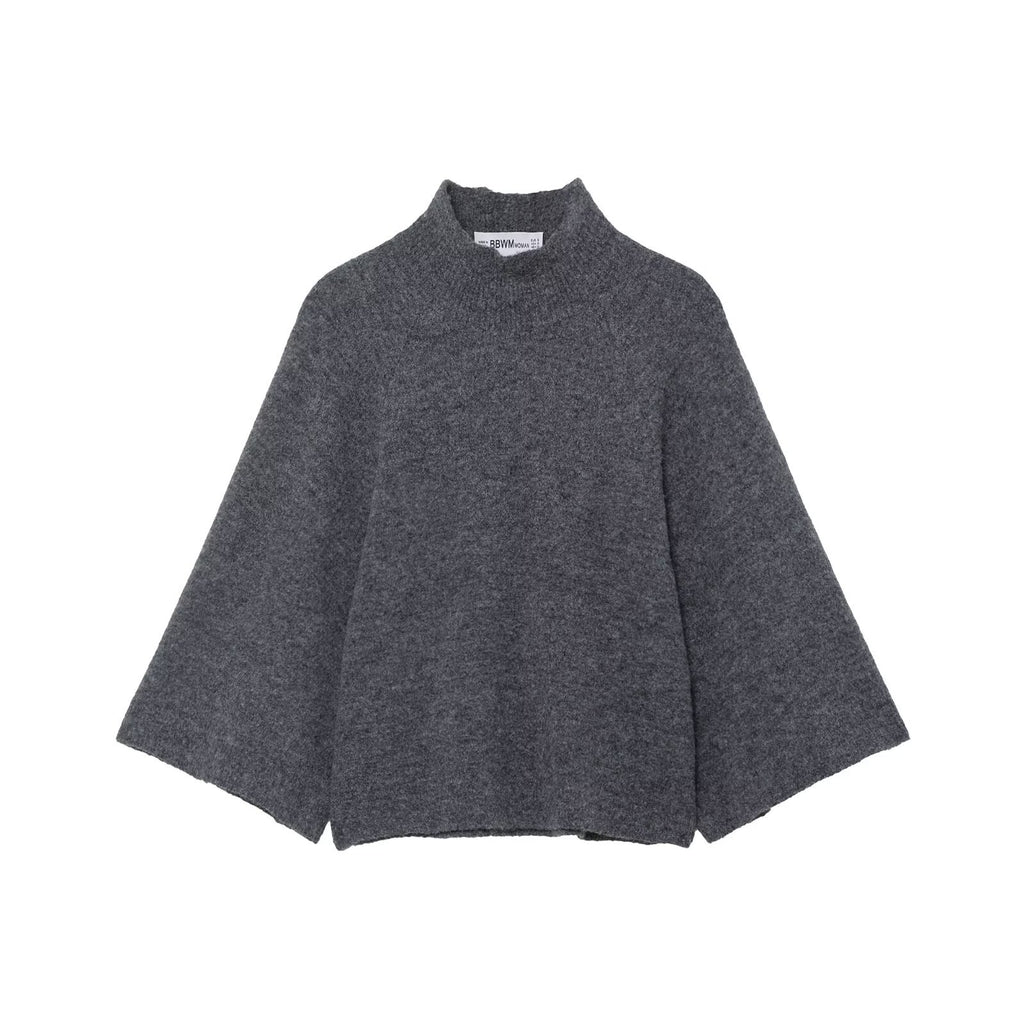Women's Oversize Knit Poncho with Stand-Up Collar and Wide Swing Cut Fashion Glam