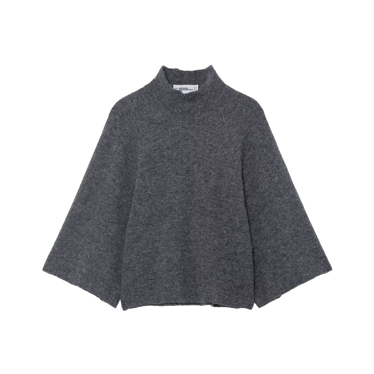 Women's Oversize Knit Poncho with Stand-Up Collar and Wide Swing Cut Fashion Glam