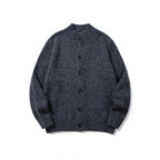 Unisex Boxy-Mohair-Mix-Cardigan with half-high collar and continuous button placket Fashion Glam