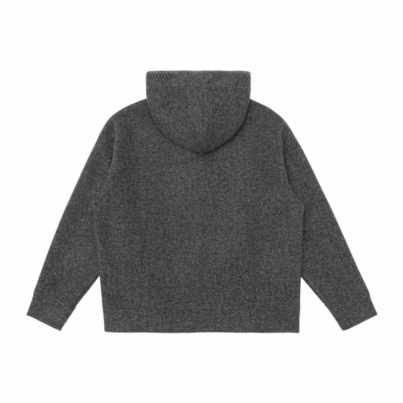 Unisex Oversize Hoodie made of melanged fleece blend with Henley button placket and kangaroo pocket Fashion Glam