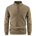 Men's Breathable Microfleece Half-Zip Sweater with Stand Collar and Raglan Sleeves Fashion Glam