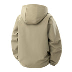 Men's Minimalist Tech Softshell Parka with Hood, Concealed Zipper and Cargo Chest Pockets Fashion Glam