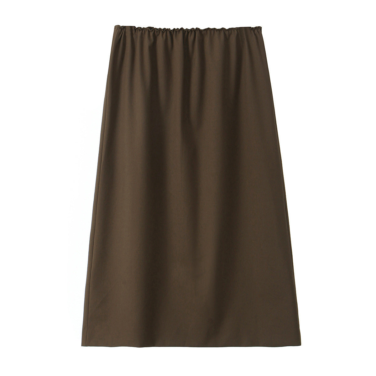 Women A-line midi skirt with elastic waistband and flowing silhouette Fashion Glam