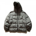 Unisex Oversize Thermo Puffer Jacket in Boxy Cut with Hood and Raglan Sleeves Fashion Glam