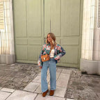 Women's Quilted Patchwork Quilted Jacket with Stand-Up Collar and Contrast Piping Fashion Glam
