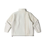 Unisex Oversize Fleece Jacket with Nylon Panels, High Stand-Up Collar and Multi-Pockets Fashion Glam