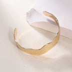 Women's Open Bangle in Modern Bamboo Design Fashion Glam