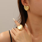 Women's Open Bangle with Elegant Heart Shape Fashion Glam