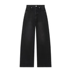 Women's High-Waisted Jeans with Wide Leg and Straight Cut Fashion Glam