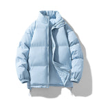Women's Lightweight Down-Look Puffer Jacket with High Collar, Drawstring Hem, and Elastic Cuffs Fashion Glam