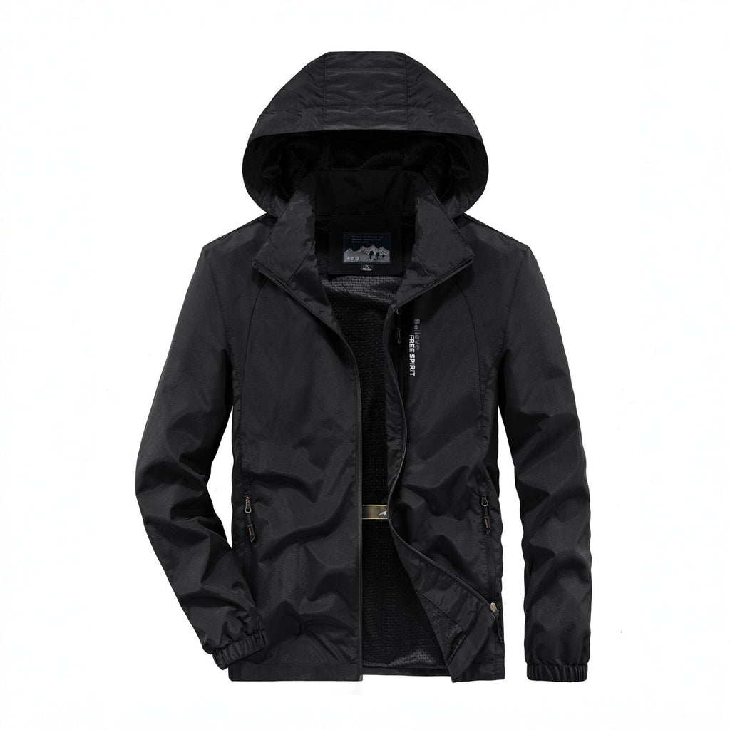 Men's Ultralight Breathable Hooded Jacket with Perforated Mesh Lining and Zipper Pockets Fashion Glam