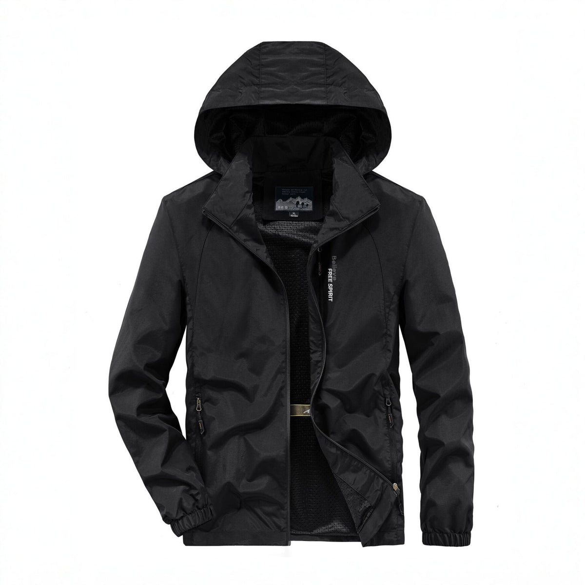 Men's Ultralight Breathable Hooded Jacket with Perforated Mesh Lining and Zipper Pockets Fashion Glam