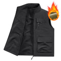 Men's Thermo-Utility Vest with Fleece Lining, Windproof Shell and Multifunction Pockets Fashion Glam