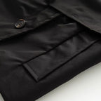 Women Short Cut Cropped Trench Coat with Double-Breasted Button Closure and Epaulets Fashion Glam